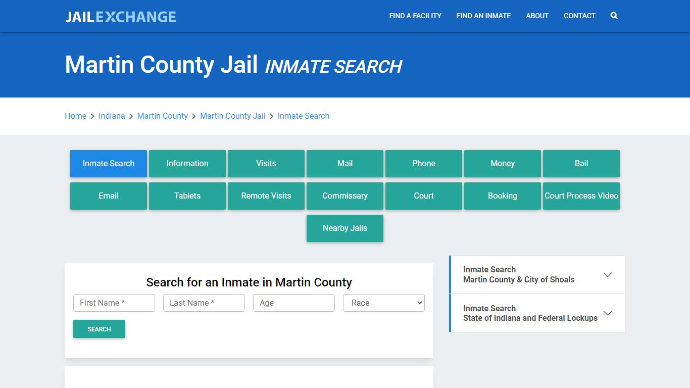 Martin County Jail, IN Inmate Search: Roster & Mugshots